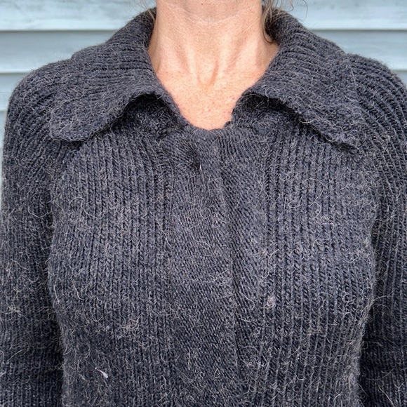 Vintage Vertigo Paris Anthropologie | Alpaca Shag Cardigan Sweater Bell … - Picture 4 of 9